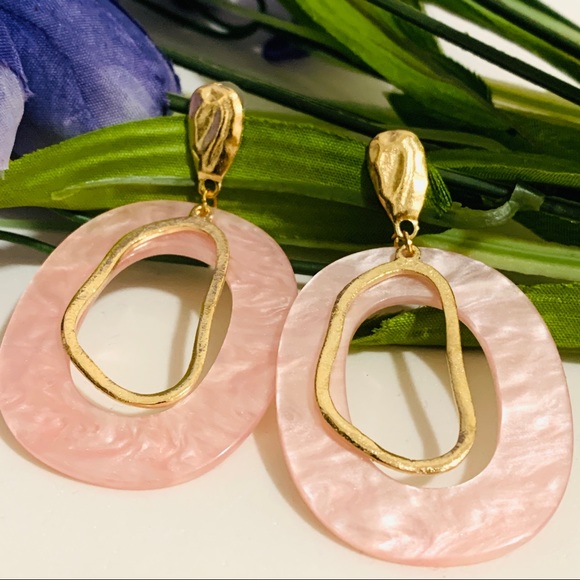 🌺Acrylic Resin Retro Geometric drop earring - Picture 3 of 9